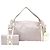 LANCEL LAURE MANAUDOU HANDBAG + WALLET IRIDESCENT PINK LEATHER