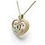NUOVO COLLANA CON PENDENTE CUORE CHANEL ABC964 LOGO CC STRASS ORO D'oro - vista 3