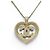 NUOVO COLLANA CON PENDENTE CUORE CHANEL ABC964 LOGO CC STRASS ORO D'oro - vista 4