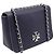 Borsa a tracolla Tory Burch Mercer in pelle blu navy - vista 2