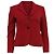 Theory Single-Breasted Blazer with Pockets in Red Wool