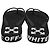 Off White Chinelos Off-White Logo Typographic em borracha preta Preto - vista 4