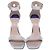 Sandali con cinturino alla caviglia Square Nudist Stuart Weitzman in pelle argento Metallico - vista 2