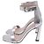 Sandali con cinturino alla caviglia Square Nudist Stuart Weitzman in pelle argento Metallico - vista 5