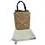 Sac cabas pliable Loewe XL Puzzle en raphia beige - vue 5