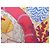 Carré Hermès Splash Park 90 cm in seta - Arancione Rosa Bianco Rosso Blu Giallo - vista 12