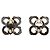 Orecchini a clip con motivo floreale Chanel Nero Argento - vista 2
