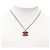 Collana Chanel Vintage Coco Mark Rosso D'oro - vista 6