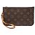 Borsa Louis Vuitton Monogram Neverfull PM con Pouch Marrone