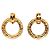 Orecchini Chanel Vintage Matelassé Hoop D'oro - vista 2