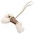 Charm Hermès Buddy in pelle d'agnello taupe bianco e marrone
