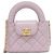 Borsa a mano in pelle rosa Chanel AP3435