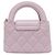 Borsa a mano in pelle rosa Chanel AP3435 - vista 2