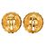 Orecchini a clip tondi Chanel Mademoiselle D'oro - vista 2