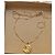 Autre Marque Collar con colgante de luna y estrella en tono dorado con piedra verde - vista 3