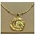 Autre Marque Collar con colgante de luna y estrella en tono dorado con piedra verde - vista 4