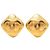 Orecchini quadrati vintage Chanel Coco Mark D'oro