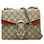Borsa a tracolla con catena Dionysus GG Supreme Gucci Rosso Beige