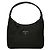 Borsa a mano Prada in nylon nero con placca logo triangolare