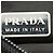 Borsa a mano Prada in nylon nero con placca logo triangolare - vista 10
