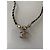 Collana Chanel CC con cristalli e pelle intrecciata Gold hardware - vista 5