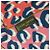 Sciarpa Louis Vuitton Carre Geant Leopard Patique Marrone Rosso - vista 5