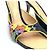 Sandali Louis Vuitton in vernice con fiori Nero Multicolore - vista 6