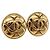 Orecchini CHANEL metallo Gold Tone CC Auth 184007V