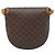 Céline Borsa a tracolla circolare CELINE Macadam Canvas PVC Pelle Marrone Oro Auth 184306 D'oro - vista 3