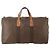 Céline CELINE Macadam Canvas Boston Bag PVC Leder Braun Gold Auth 180687 Golden - Ansicht 3
