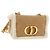 Christian Dior Caro Chain Schultertasche Mouton Beige Gold Auth ka4579SM Golden