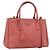 Bolsa PRADA Galleria em couro Safiano 2way Rosa Ouro Auth 183648V Dourado