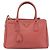 Bolsa PRADA Galleria em couro Safiano 2way Rosa Ouro Auth 183648V Dourado - vista 2