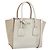 Borsa PRADA in pelle 2way Bianco Argento Auth 183712M