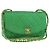 CHANEL Diana 23 Matelasse Chain Shoulder Bag Satin Green Gold CC Auth 181942SM D'oro Verde