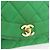 CHANEL Diana 23 Matelasse Chain Shoulder Bag Satin Green Gold CC Auth 181942SM D'oro Verde - vista 15