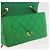 CHANEL Diana 23 Matelasse Chain Shoulder Bag Satin Green Gold CC Auth 181942SM D'oro Verde - vista 18