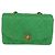 CHANEL Diana 23 Matelasse Chain Shoulder Bag Satin Green Gold CC Auth 181942SM D'oro Verde - vista 2