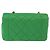 CHANEL Diana 23 Matelasse Chain Shoulder Bag Satin Green Gold CC Auth 181942SM D'oro Verde - vista 4