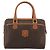 Céline Borsa Boston CELINE in tela Macadam PVC Pelle Marrone Oro Auth 183015A D'oro - vista 2