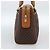 Céline Borsa Boston CELINE in tela Macadam PVC Pelle Marrone Oro Auth 183015A D'oro - vista 4