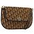 Borsa a tracolla Christian Dior Trotter Canvas Marrone Oro Auth 182147 D'oro