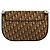 Borsa a tracolla Christian Dior Trotter Canvas Marrone Oro Auth 182147 D'oro - vista 3