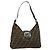 FENDI Zucca Canvas Mamma Baguette Shoulder Bag Black Brown Auth 182592M Marrone Nero