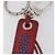 LOUIS VUITTON Portachiavi Tab Key Ring Pelle Rosso Blu M64172 LV Auth 182948M - vista 10