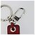 LOUIS VUITTON Portachiavi Tab Key Ring Pelle Rosso Blu M64172 LV Auth 182948M - vista 8