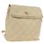 CHANEL Bicolore Backpack Caviar Skin Beige Gold CC Auth 182907V