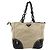 PRADA Canvas Tote Bag mit Kunststoffkette Beige Silber Auth 182198 - Ansicht 2