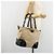 PRADA Canvas Tote Bag mit Kunststoffkette Beige Silber Auth 182198 - Ansicht 22