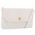 16 Céline CELINE Schultertasche Leder Weiß Gold Authentisch 183997 Golden